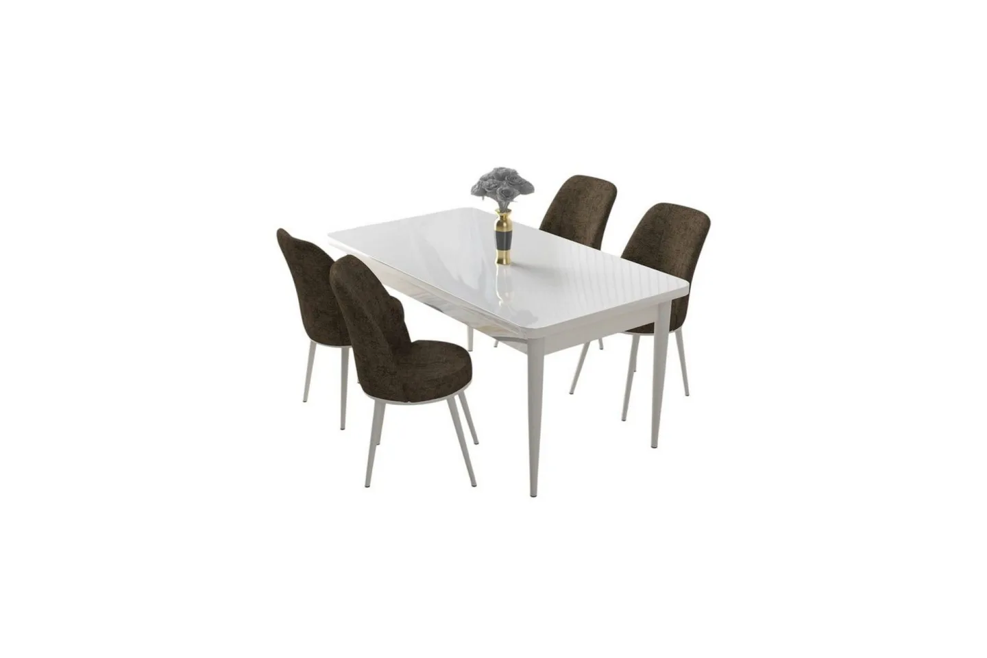 Sivaji Matgrupp 4-sits - Vit/Brun