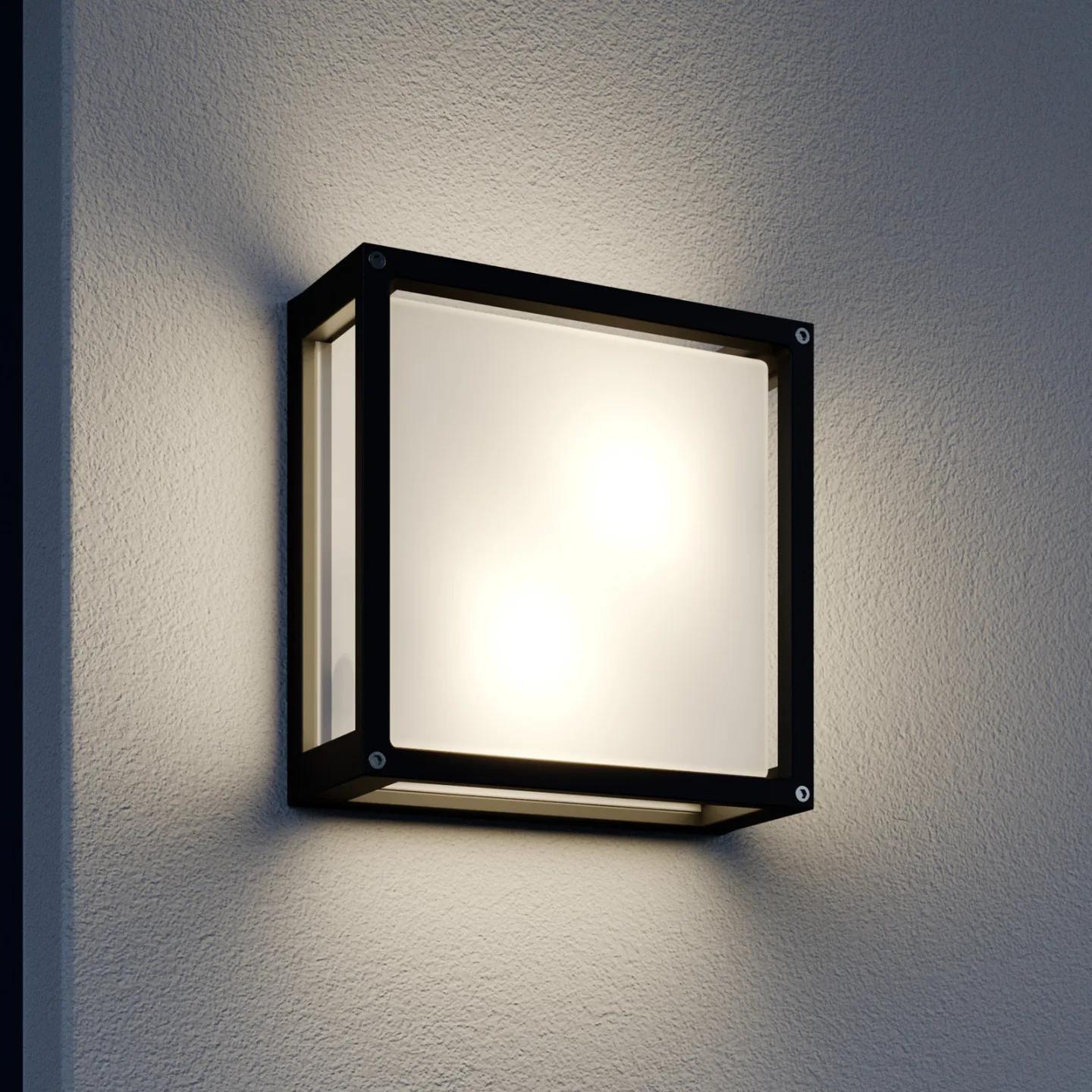 Aurelien Square Utendørs Vegglampe IP54 Dark Grey - Lucande - Terrasse - Moderne - Metall - Kantet