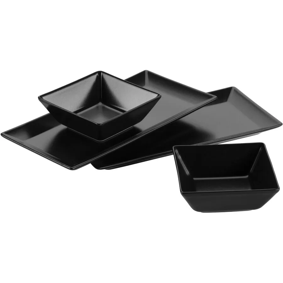MÄSER Platten-Set Manhattan City Schwarz Porzellan