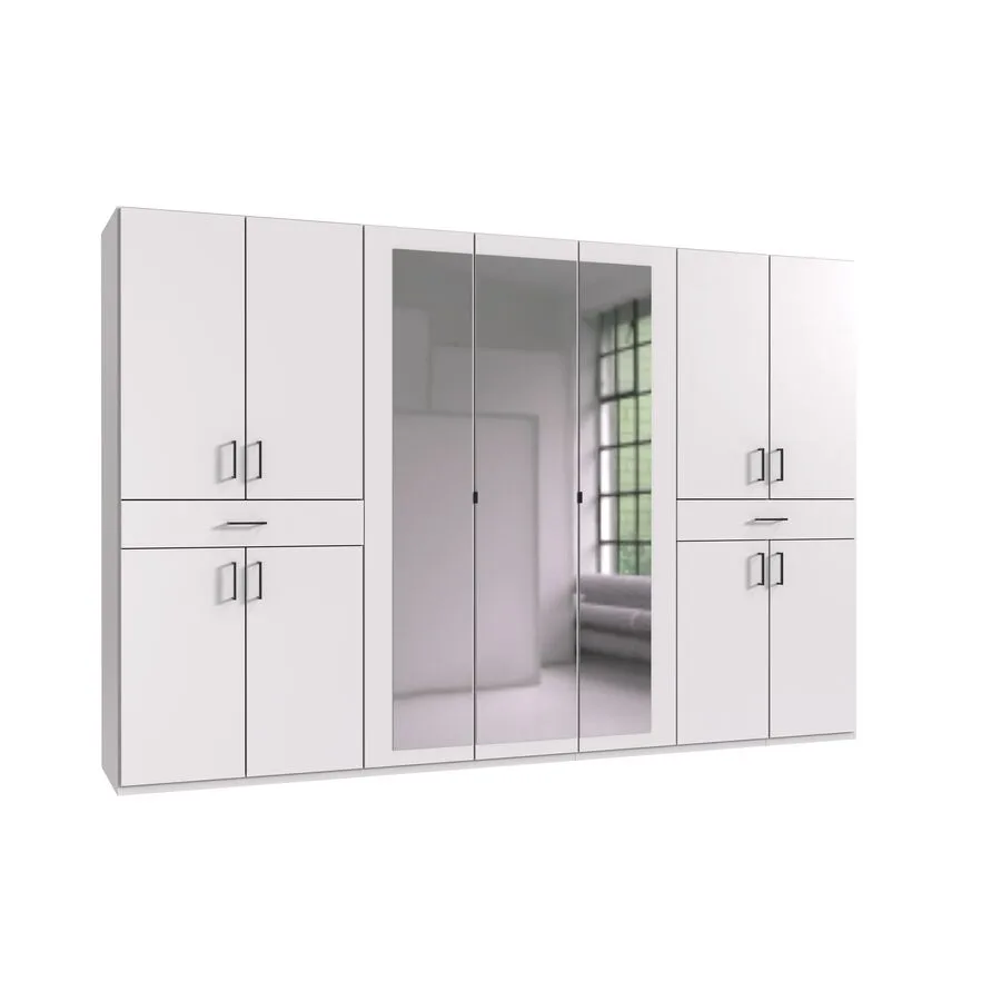 Kleiderschrank Tiby weiss Holzwerkstoff B 313 cm