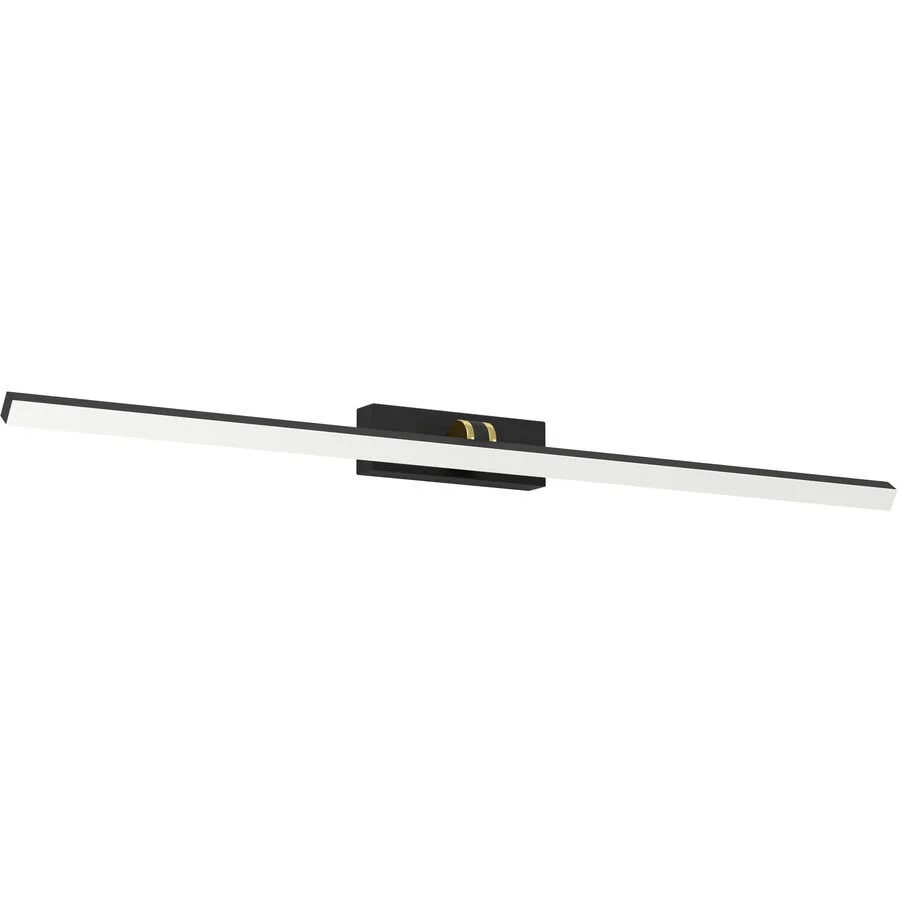 Eglo Wandlampe Verdello Schwarz Kunststoff 6 cm 10.5 cm - Farbe: Schwarz/Messing - LED - LED Energiesparlampen