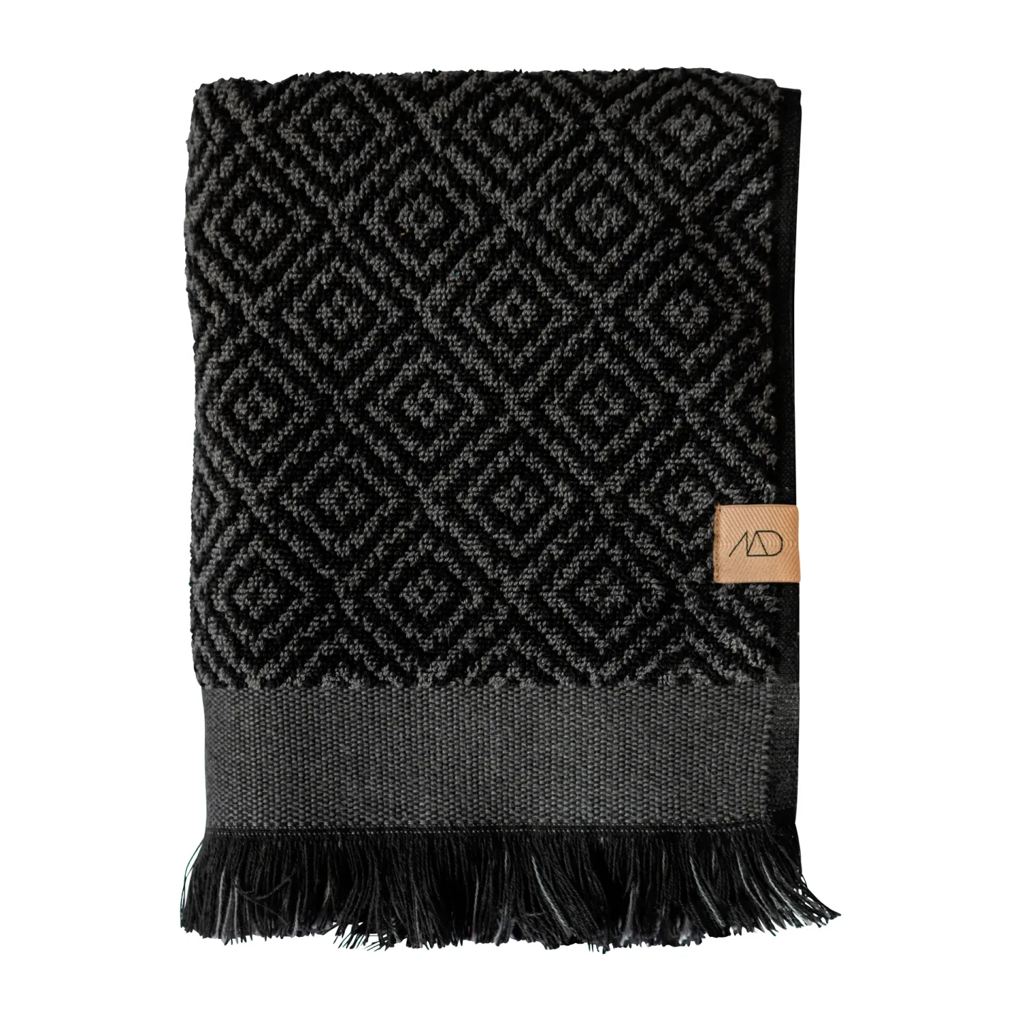 Mette Ditmer Morocco Handtuch 50 x 90cm Black-grey