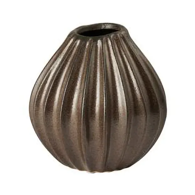 Broste Copenhagen Wide Vase S 15 cm Brown