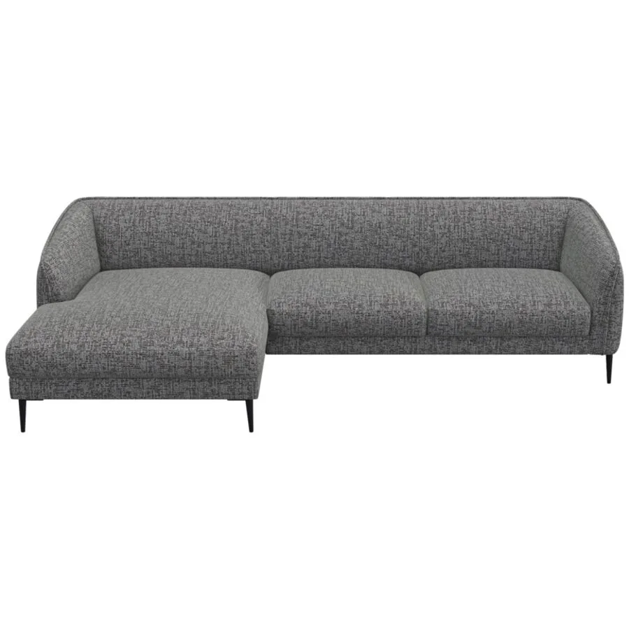 Ecksofa Fady Links Stoff rauchgrau B 298 T 74 cm