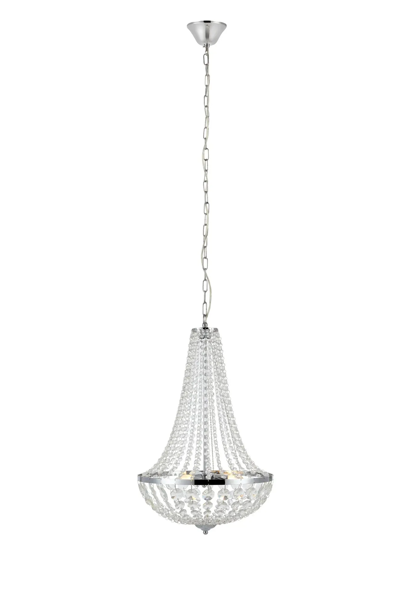 Gränsö Kristall Kronleuchter Chrom 40 cm Badezimmer