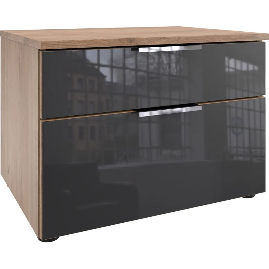 Kommode Sanko Plankeneiche/graphit Holzwerkstoff B 54 H 39 cm