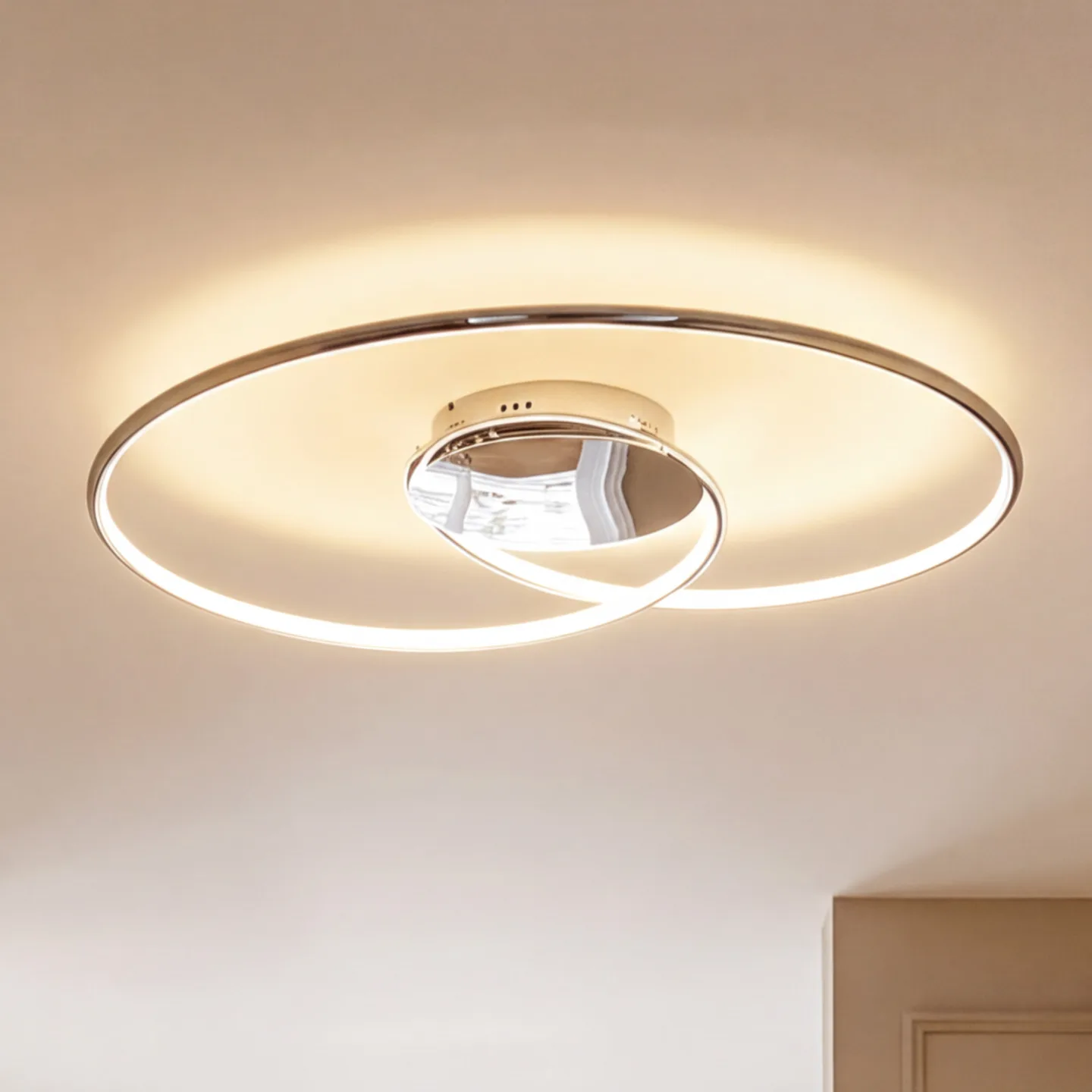 Joline Deckenleuchte Ø74 White/Chrome - Lindby - Wohnzimmer - Modern - Metall - Rund