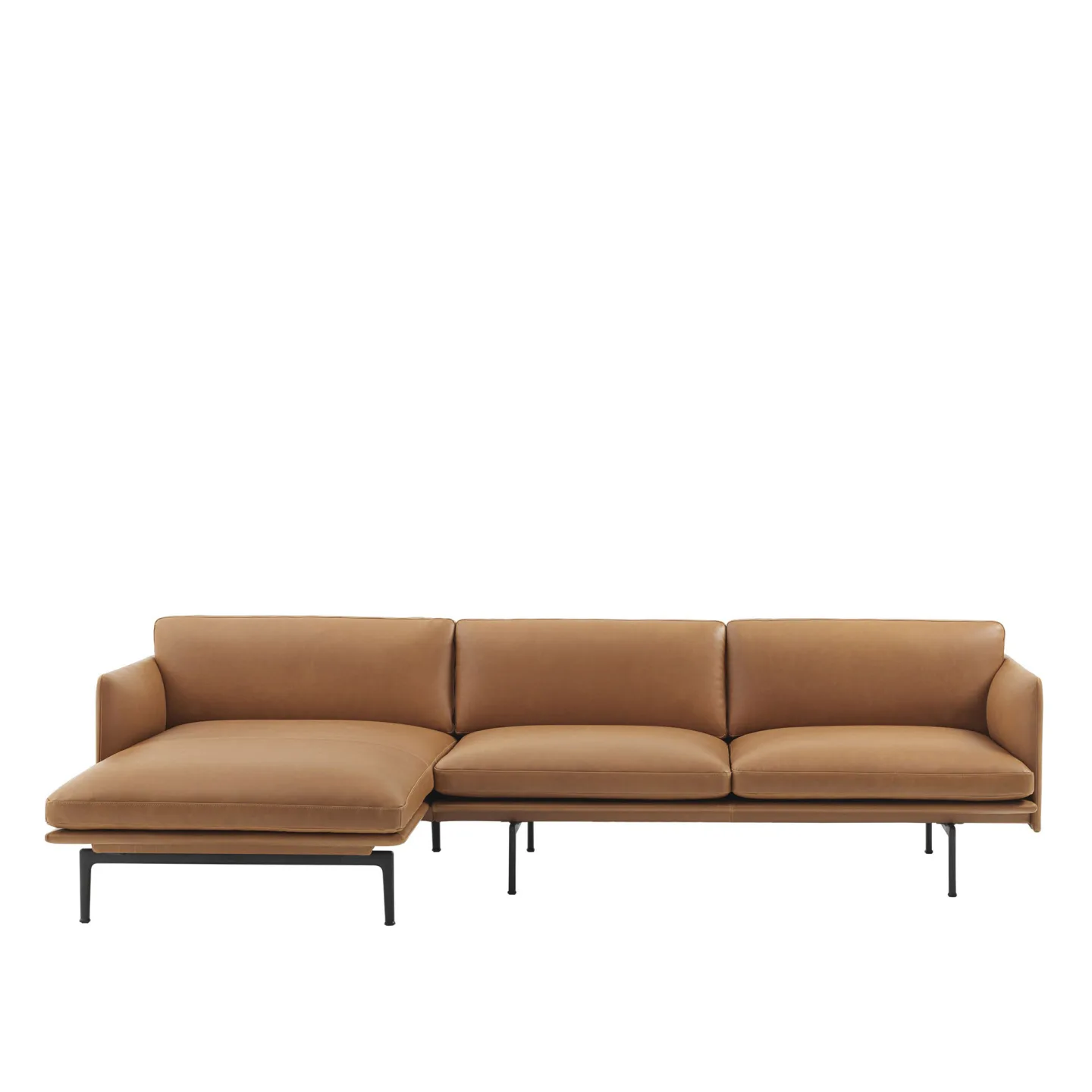 Muuto - Outline Sofa Chaise Longue Left, Vidar 554 - Soffor - Anderssen & Voll - Blå