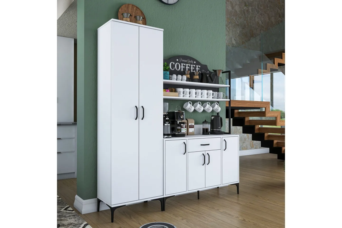 Manorma Highboard - Vit