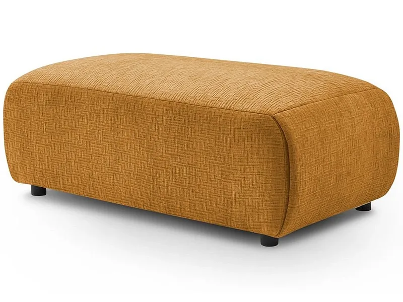 Hocker BOBOCHIC JEANNE 117x66x45cm stoff mit textur gelb