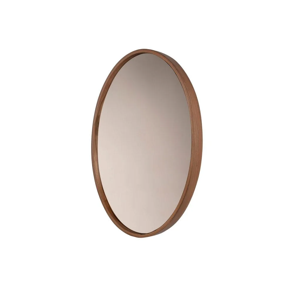 Lorys Vägghängd Spegel Oval 45 cm - Brun/Vit