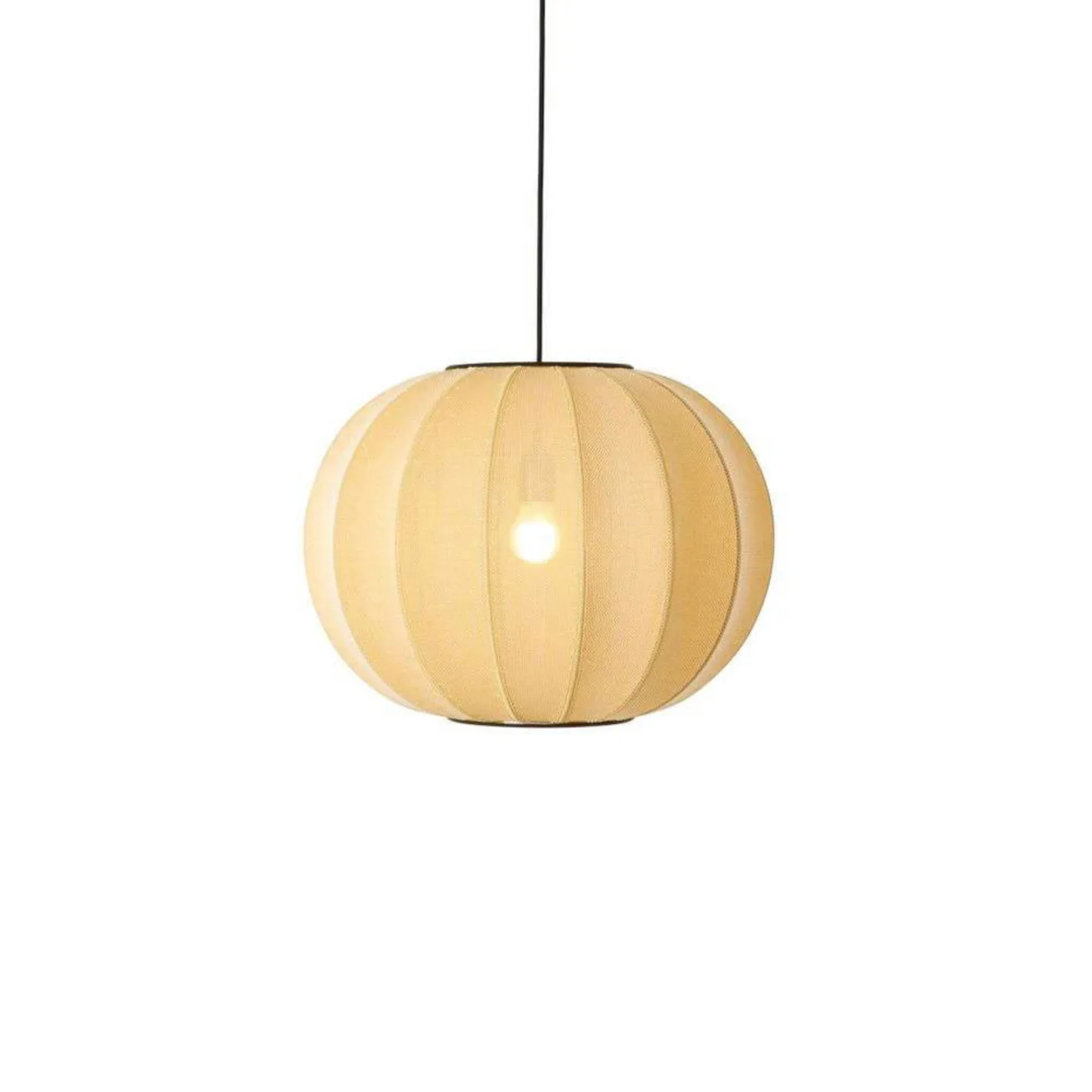 Knit-Wit 45 Round LED Pendelleuchte Sunrise - Made By Hand - Schlafzimmer - Stoff / Textil