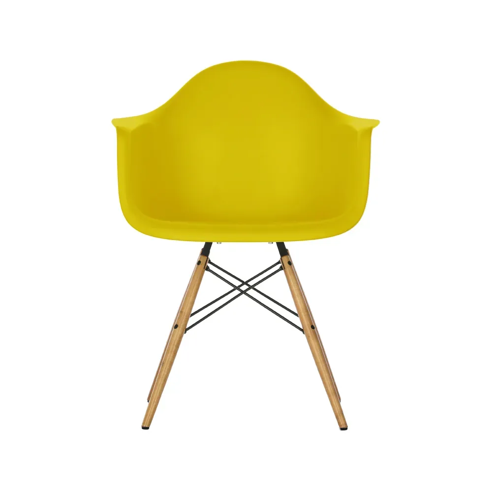 Vitra Eames Plastic Armchair RE DAW stol 34 mustard-ash