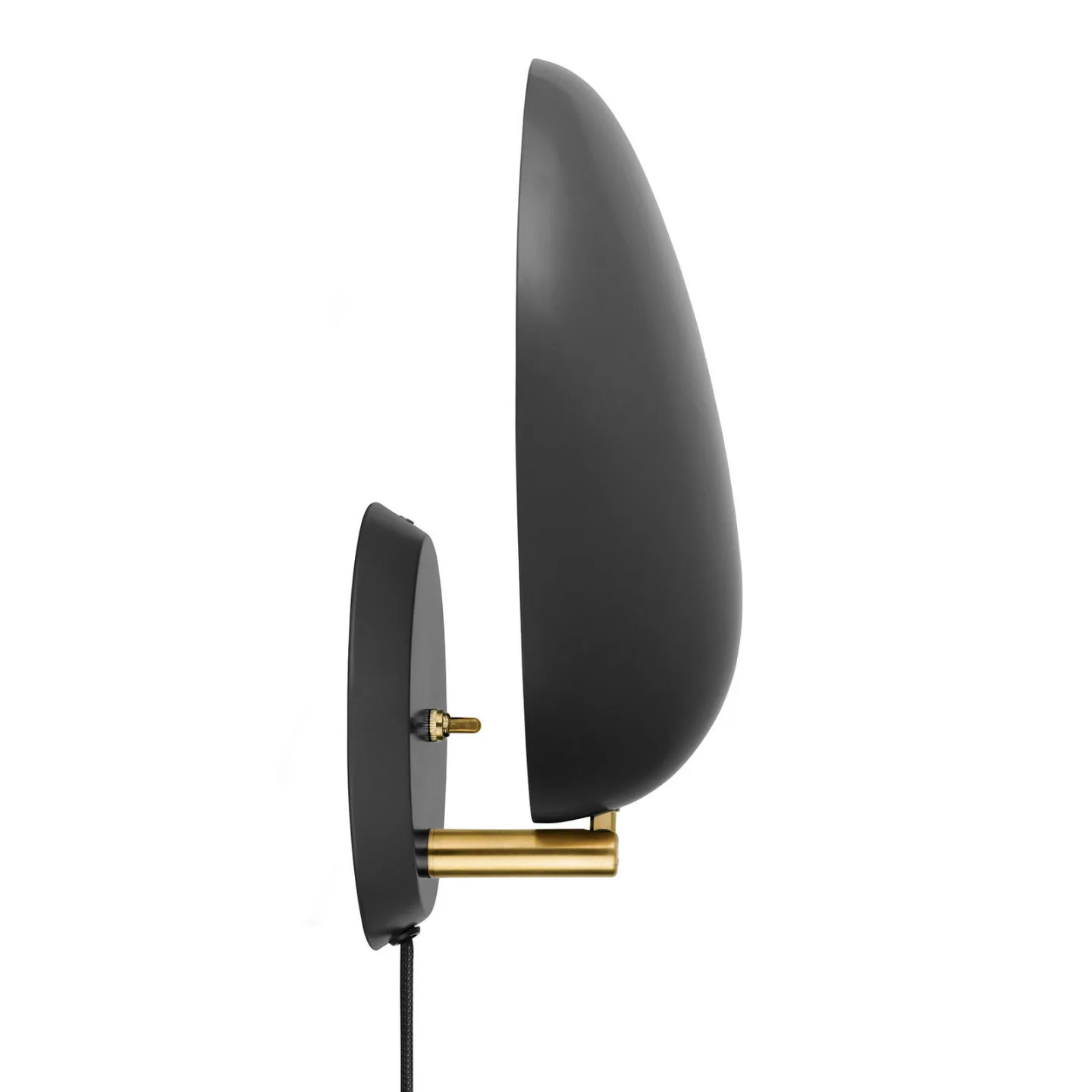 Cobra Wandleuchte Jet-Black - GUBI - Wohnzimmer - Design - Metall - Einflammig