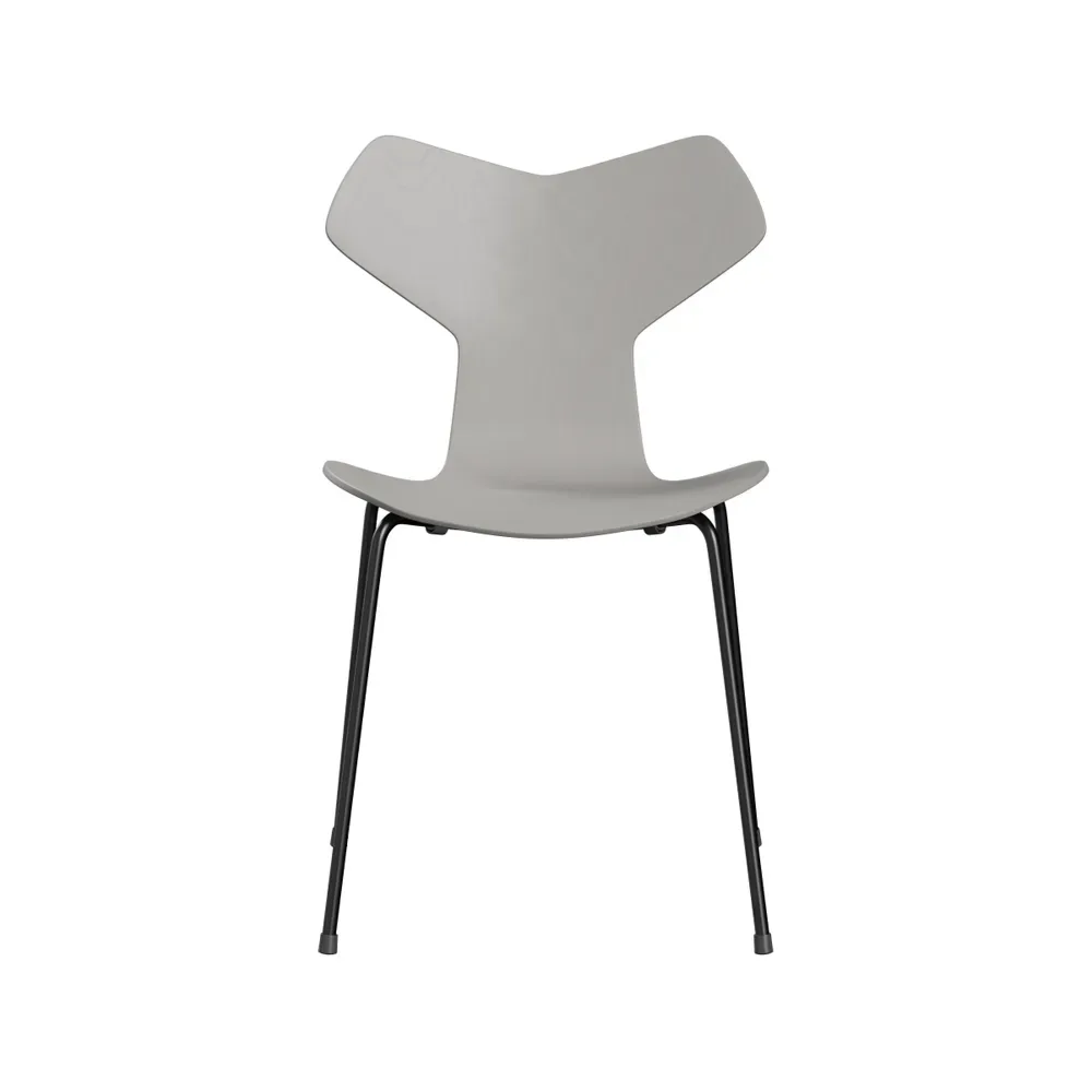 Fritz Hansen Grand Prix 3130 stol Nine grey-målad ask-svart stativ