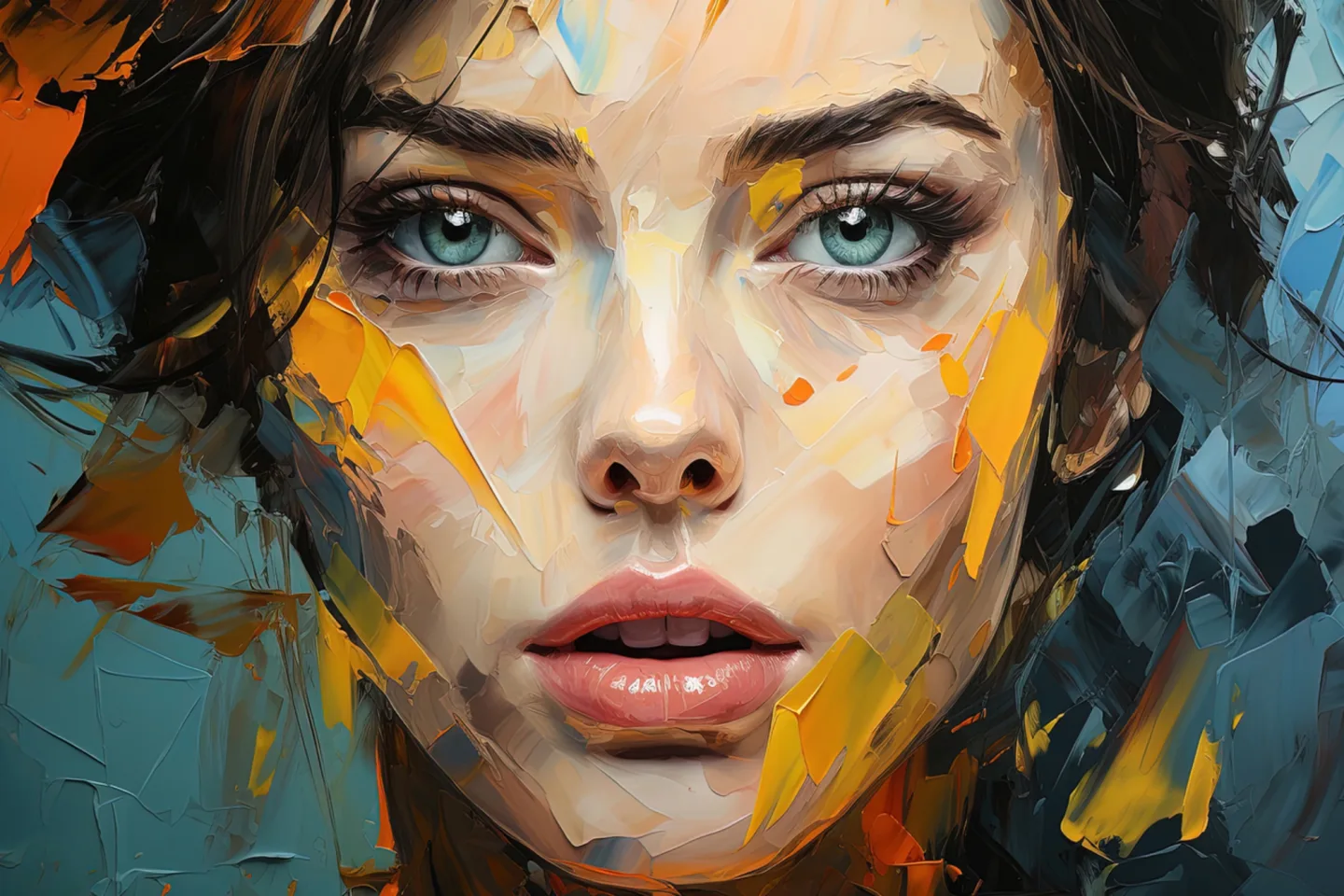 image LAND Canvas Beauty With Splashes of Colour | Schubiger Möbel