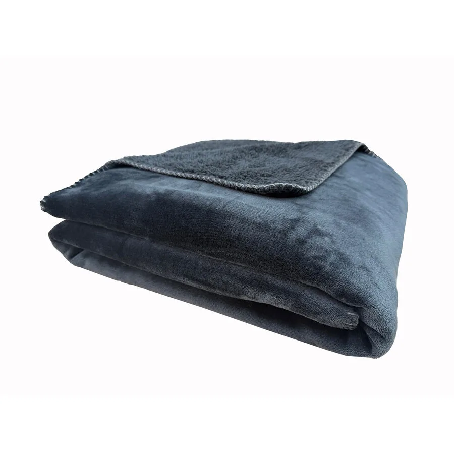 Wohndecke Emma 130x170cm anthrazit - Material: 100% Polyester
