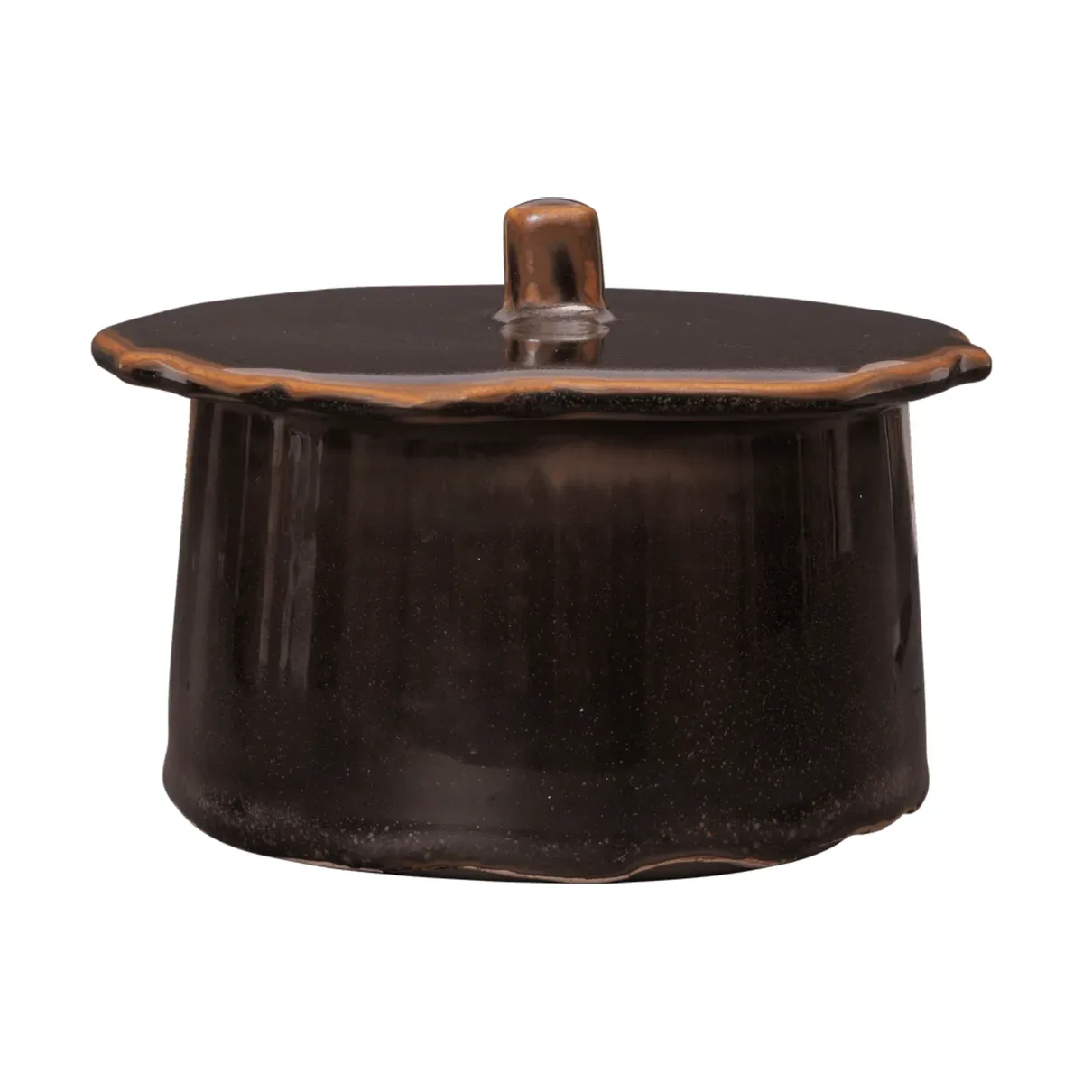 Ferm Living Marnen Vorratsdose mit Deckel Carob brown, Ø13x7 cm