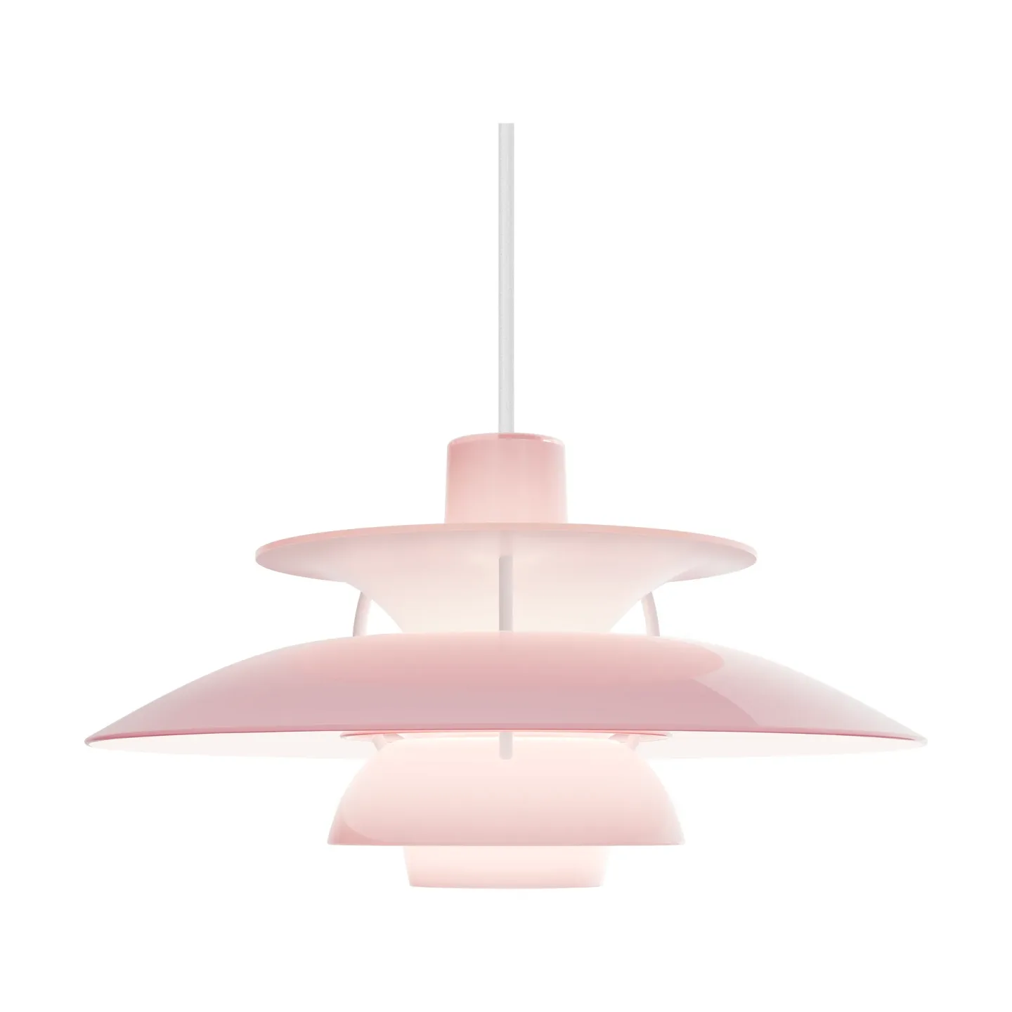 Louis Poulsen PH 5 Pendelleuchte Ø320, Opal pale rose