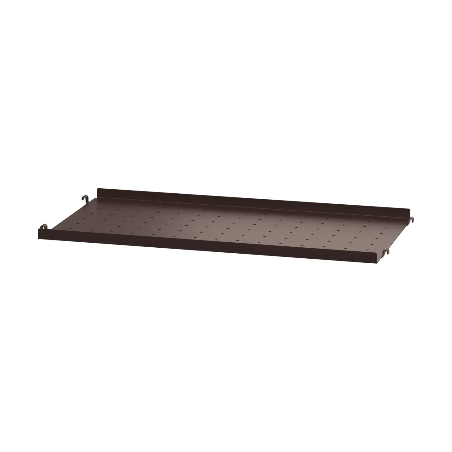 String String Regalboden Metall Dunkelbraun, 58x30, niedriger Rand