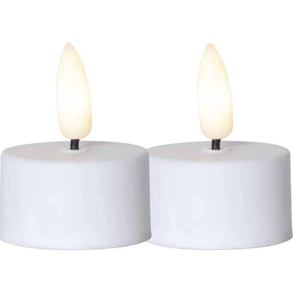Star Trading - LED Värmeljus Flamme - Batteriljus - Vit