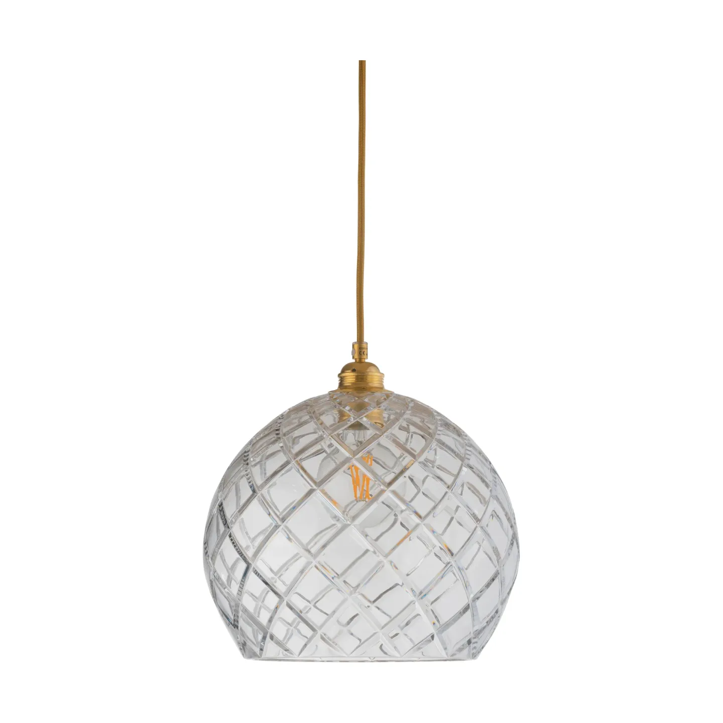 EBB & FLOW Rowan Pendelleuchte L Ø 28cm Crystal, large check