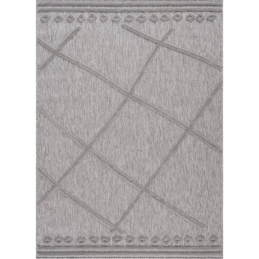 Shaggy Indoor-Outdoor - Newhaven (grå) (Størrelse: 200 x 290 cm)
