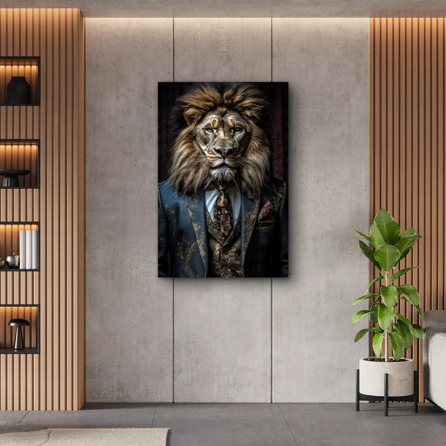 image LAND Alubild Stylish Lion | Schubiger Möbel