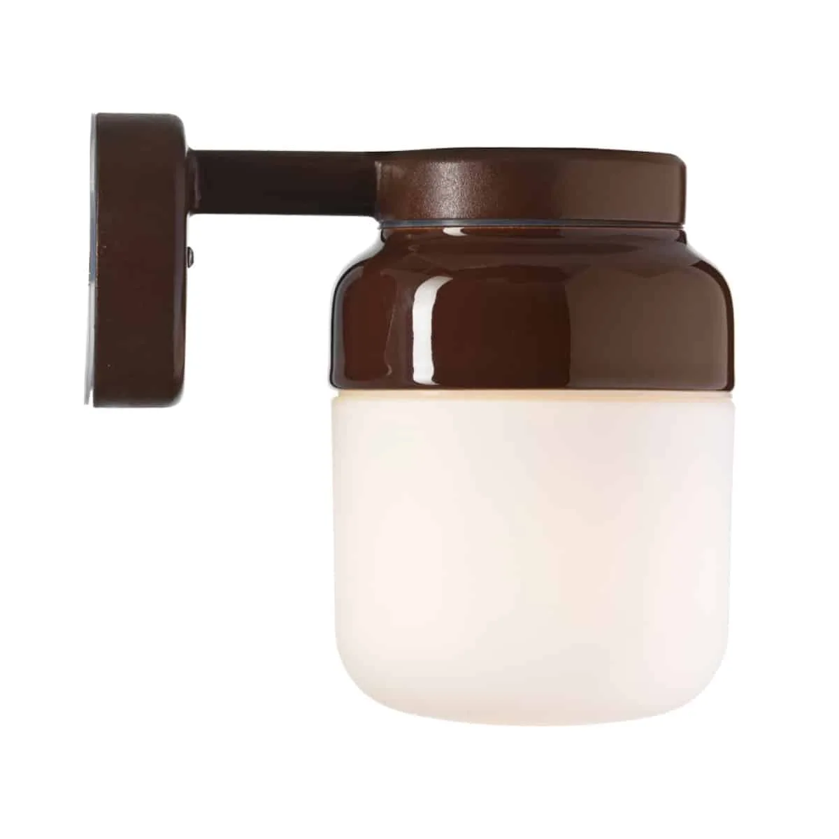 Ohm Wall 140/205 Vägglampa Brun med matt opalglas