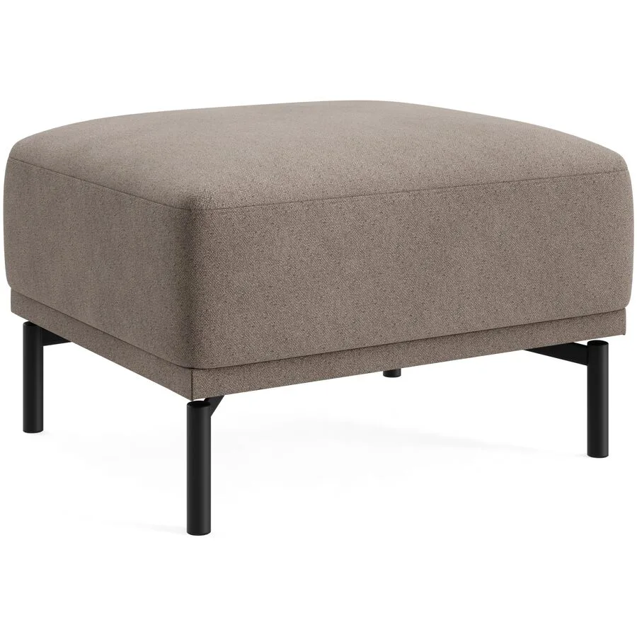 Hocker Maja Braun Stoff 71 cm 46 cm - Farbe: OSAKA - 5/2 dark brown - Möbel Konfigurator: Traummöbel individuell zusammenstellen