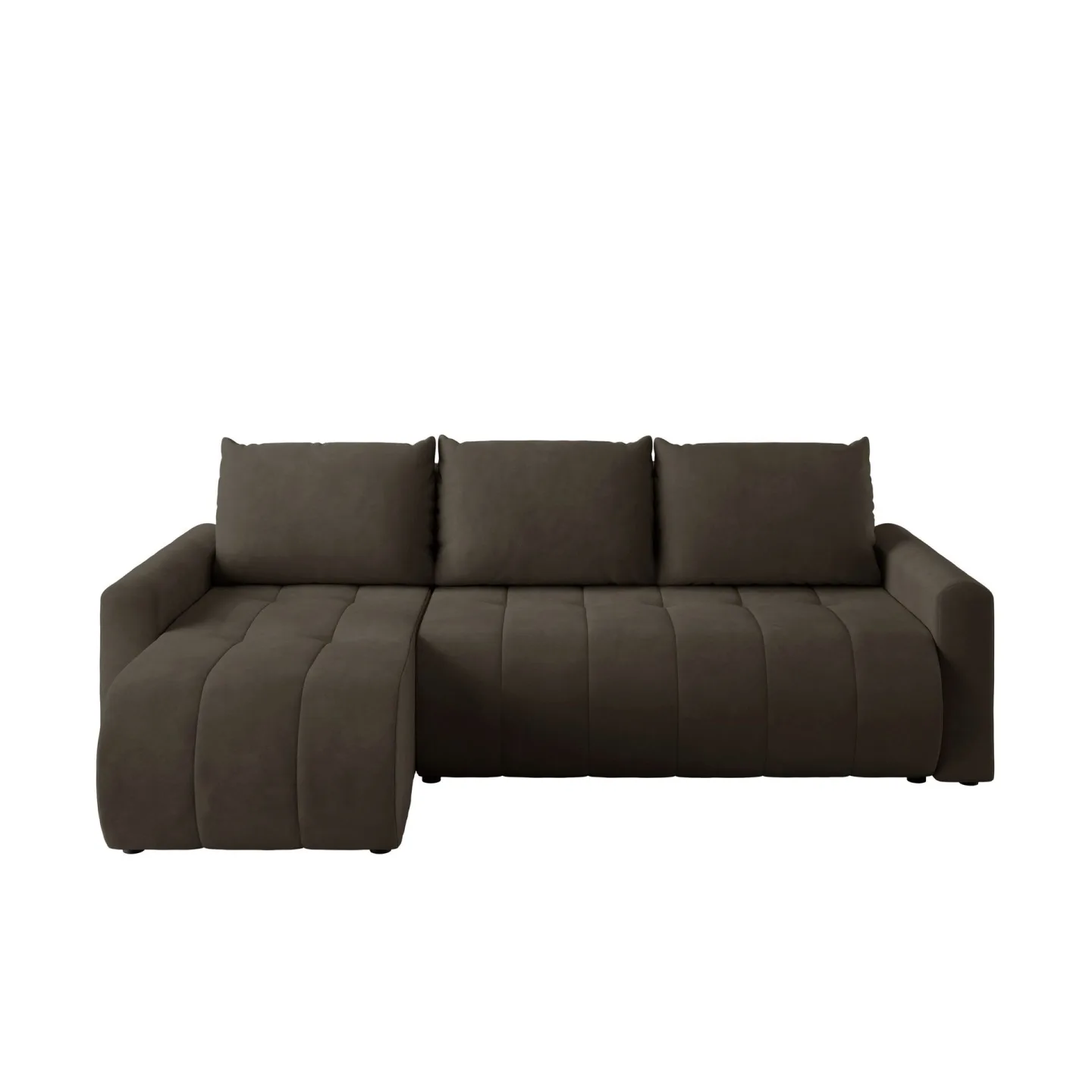 Fynrican 3-sits Bäddsoffa med divan - Polo 877 (mörkbrun)