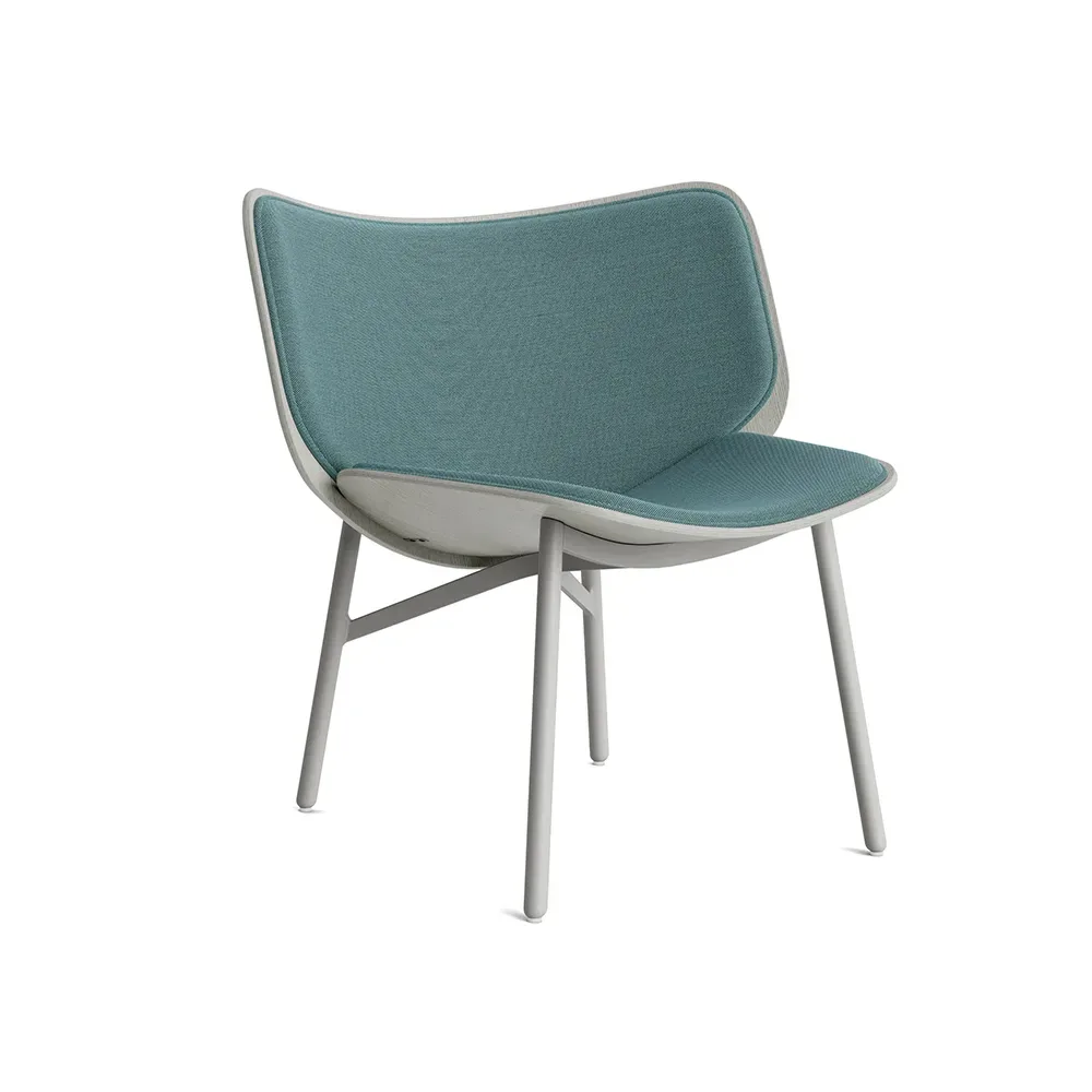 HAY Dapper Loungesessel Aqua-dusty grey Eiche-graues Gestell