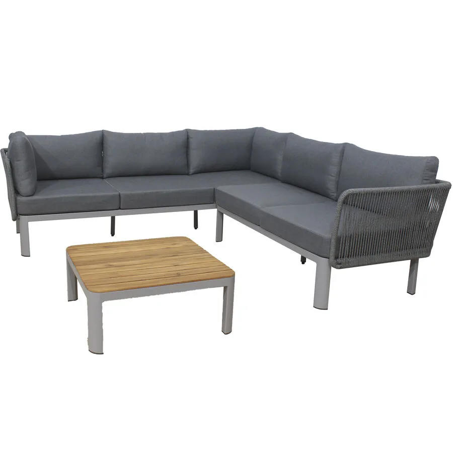 Gartenlounge Clasico Grau Aluminium T 68 H 28 cm