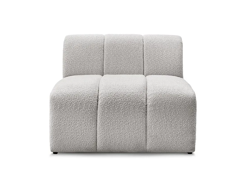 Modulare Sessel für Sofa BOBOCHIC ANNECY Boucle-Stoff hellgrau