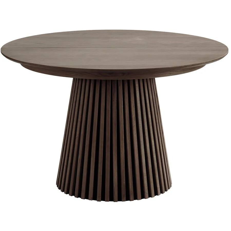 Esstisch ausziehbar Aunira dunkelbraun Eiche Furniert B 120 T 120 cm - Material: Eiche Furniert, MDF