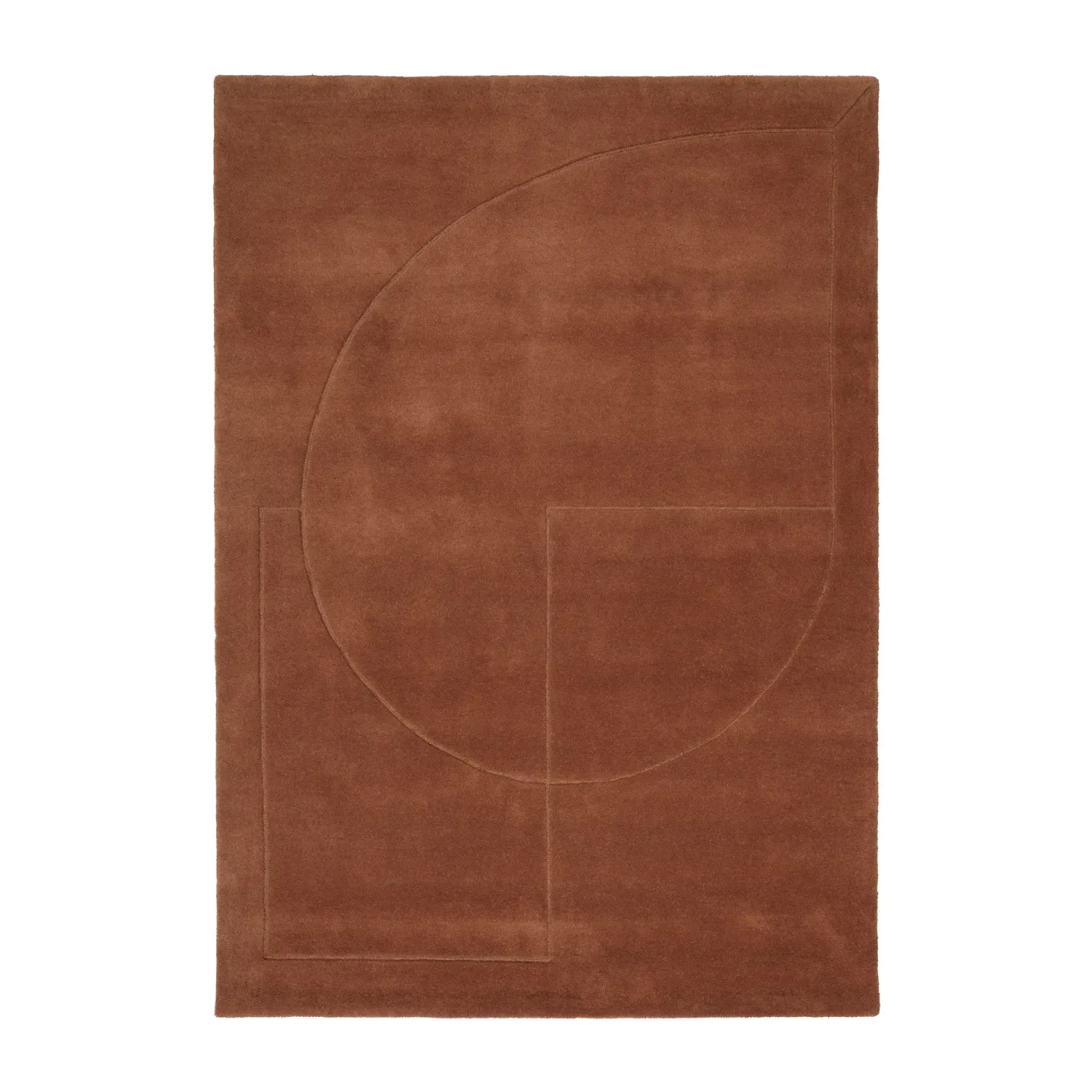 Linie Design Lineal Poem Wollteppich Amber, 140 x 200cm