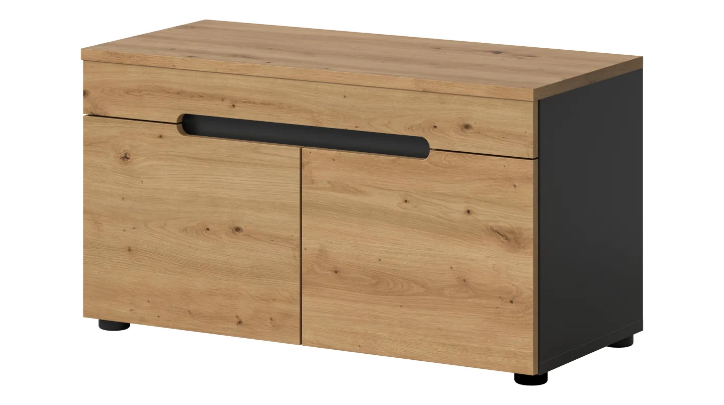 Garderobenbank Artisan Eiche anthrazit 80 cm - CANU