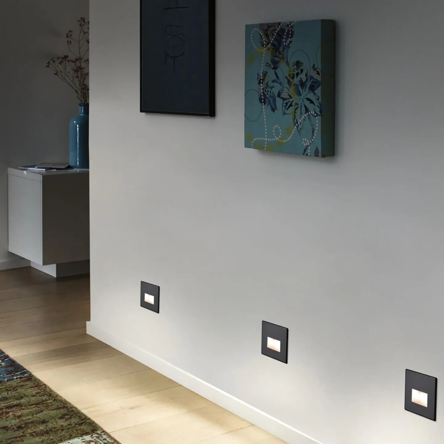 EDGE LED-Wandeinbauleuchte schwarz matt - Paulmann - Flurbereich - Modern - Kunststoff - Eckig