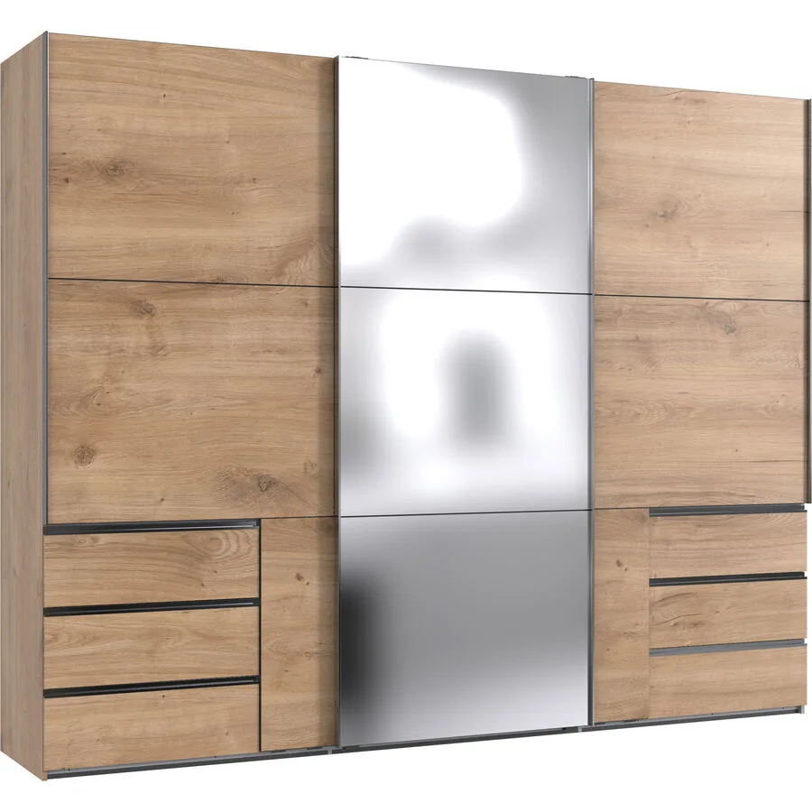 Kleiderschrank Sanko Plankeneiche Holzwerkstoff B 300 cm