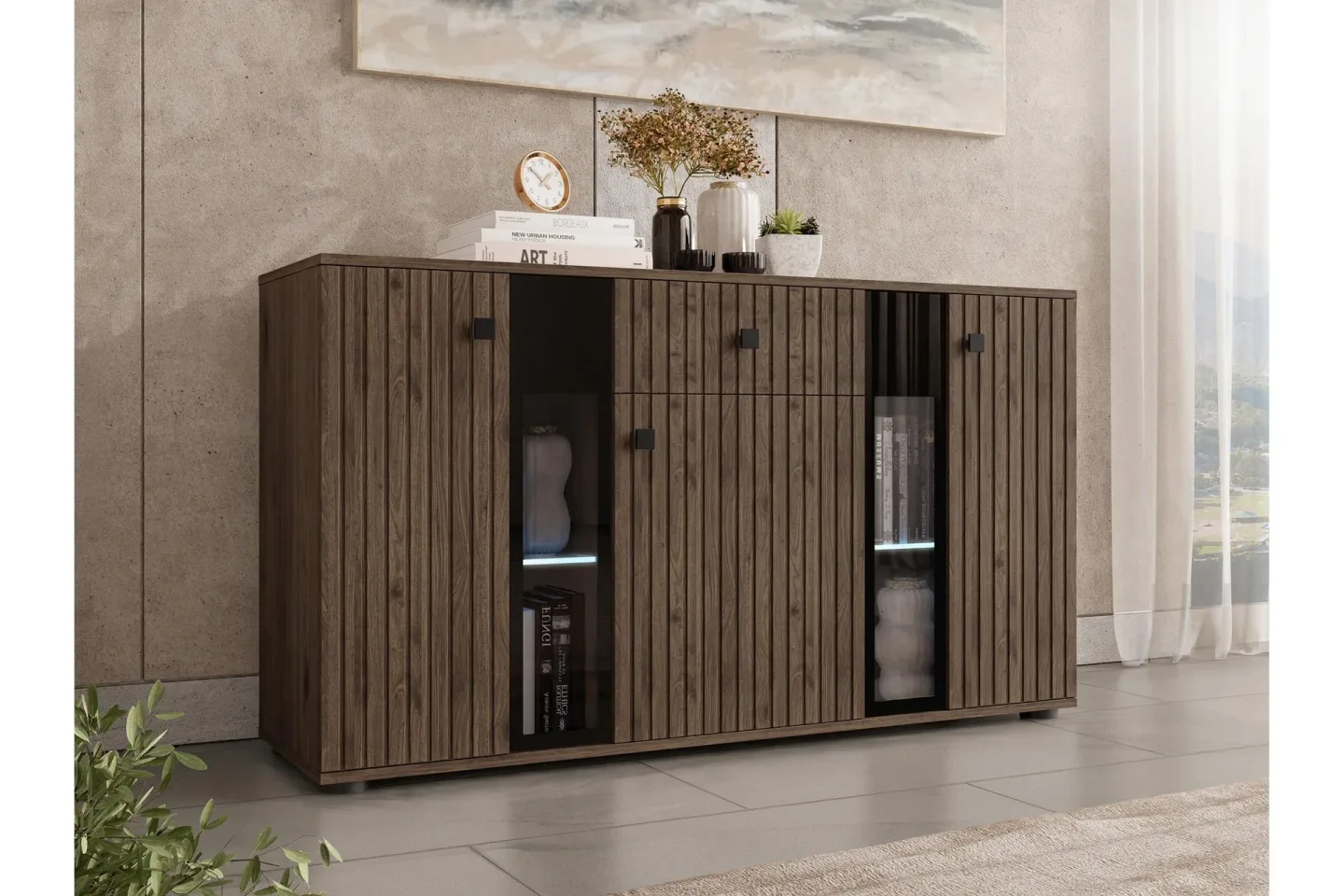 Bunta Skänk 141x41 cm - Brun