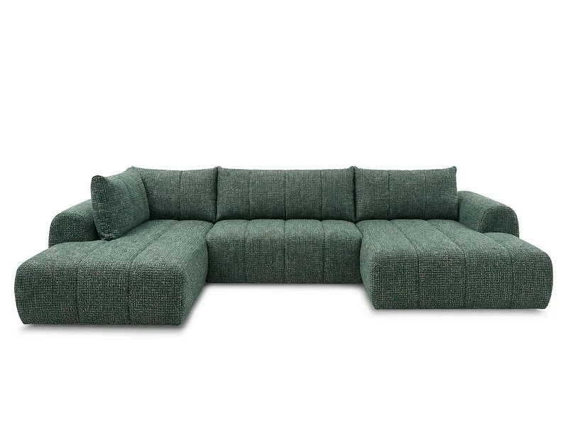 Wohnlandschaft BOBOCHIC NESTY Stoff chiniert dunkelgrün