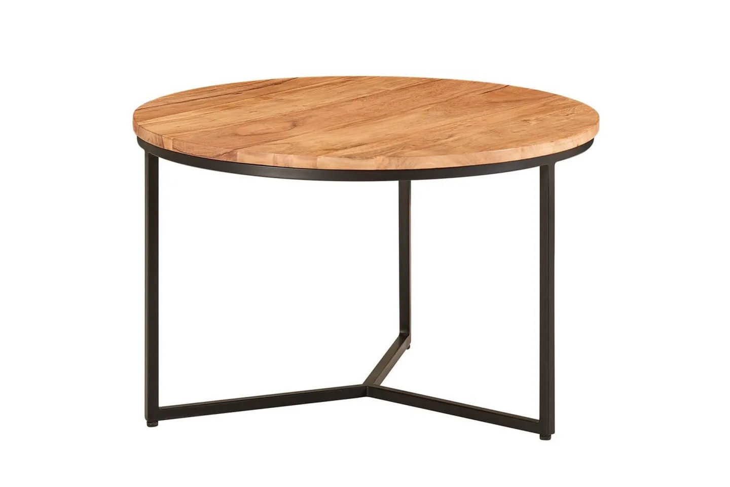 Soffbord Wohnling Massivt trä 60 cm Rund Modern -