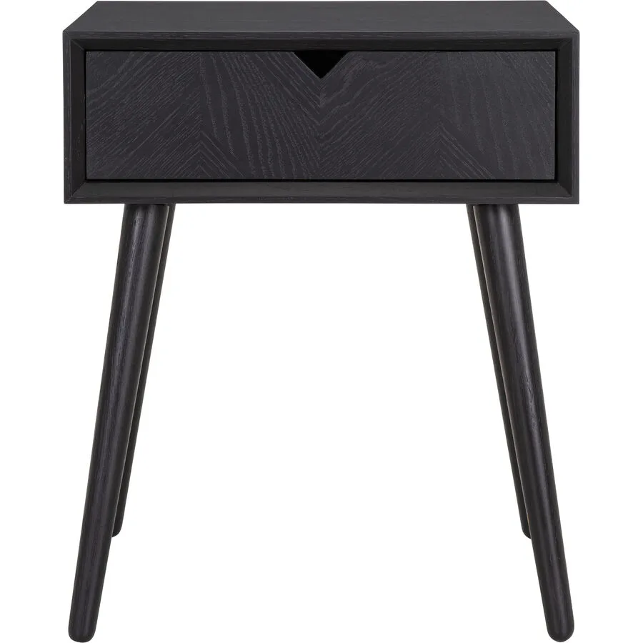 Nachttisch Cara Schwarz Holzwerkstoff B 45 H 55 cm