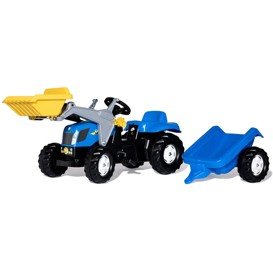Rolly Toys RollyKid New Holland mit Lader Toys Blau Kunststoff - Farbe: Blau/Schwarz