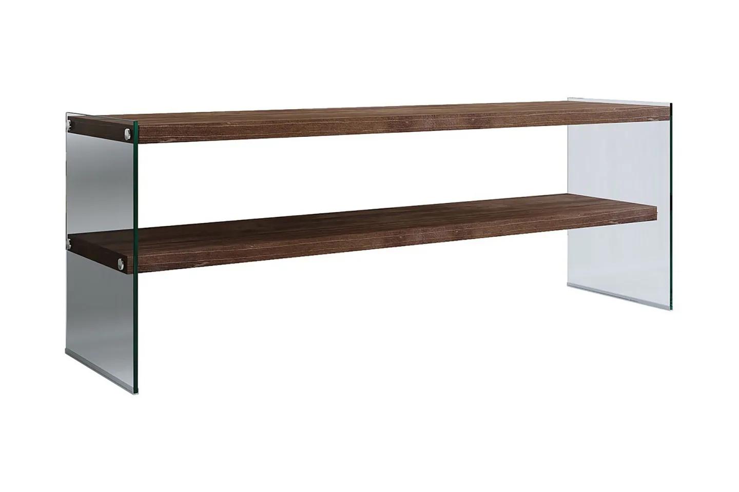 Malmby TV-bänk 120 cm - Brun/Glas
