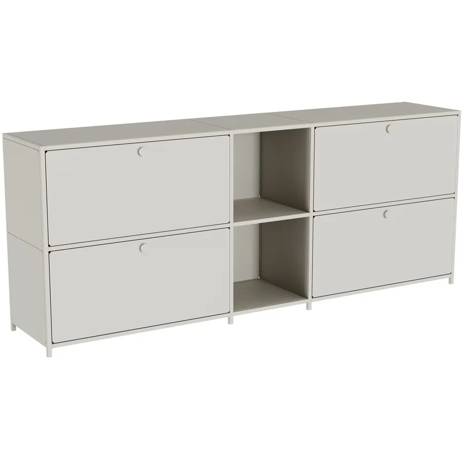 Sideboard Chloé seidengrau Metall B 200 H 80 cm - Möbel Konfigurator: Traummöbel individuell zusammenstellen