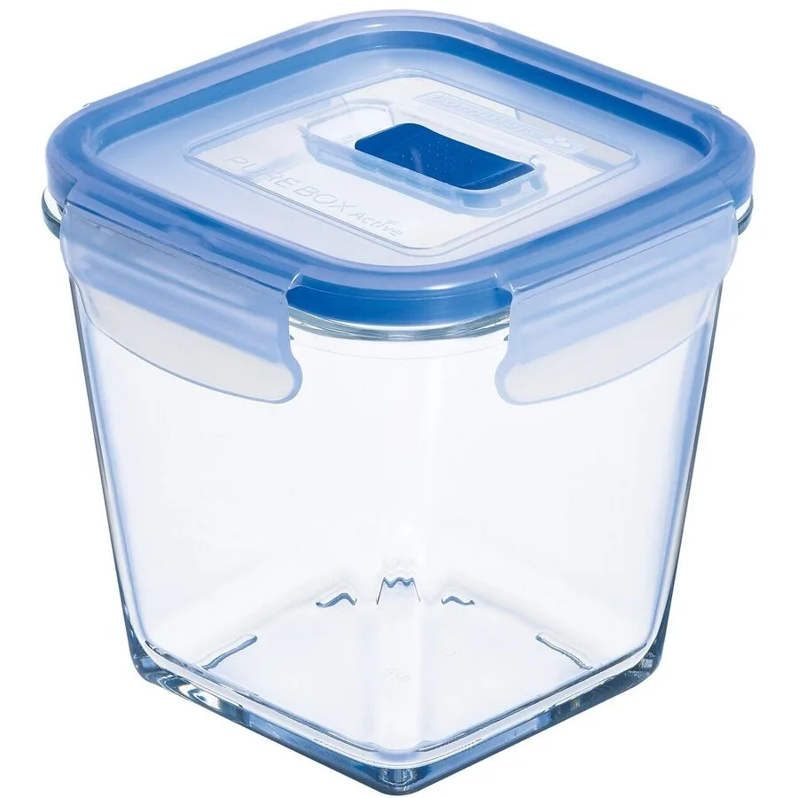 Luminarc Vorratsdose Pure Box Active Blau/Transparent Kunststoff/Glas 11 cm 11 cm 0.75 l - Farbe: Transparent/Blau - Material: Polypropylen/Glas