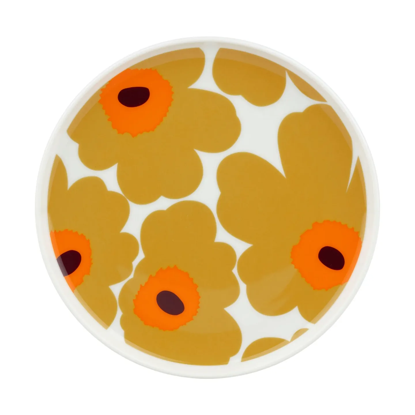 Marimekko Unikko Teller Ø20cm White-caramel-warm orange