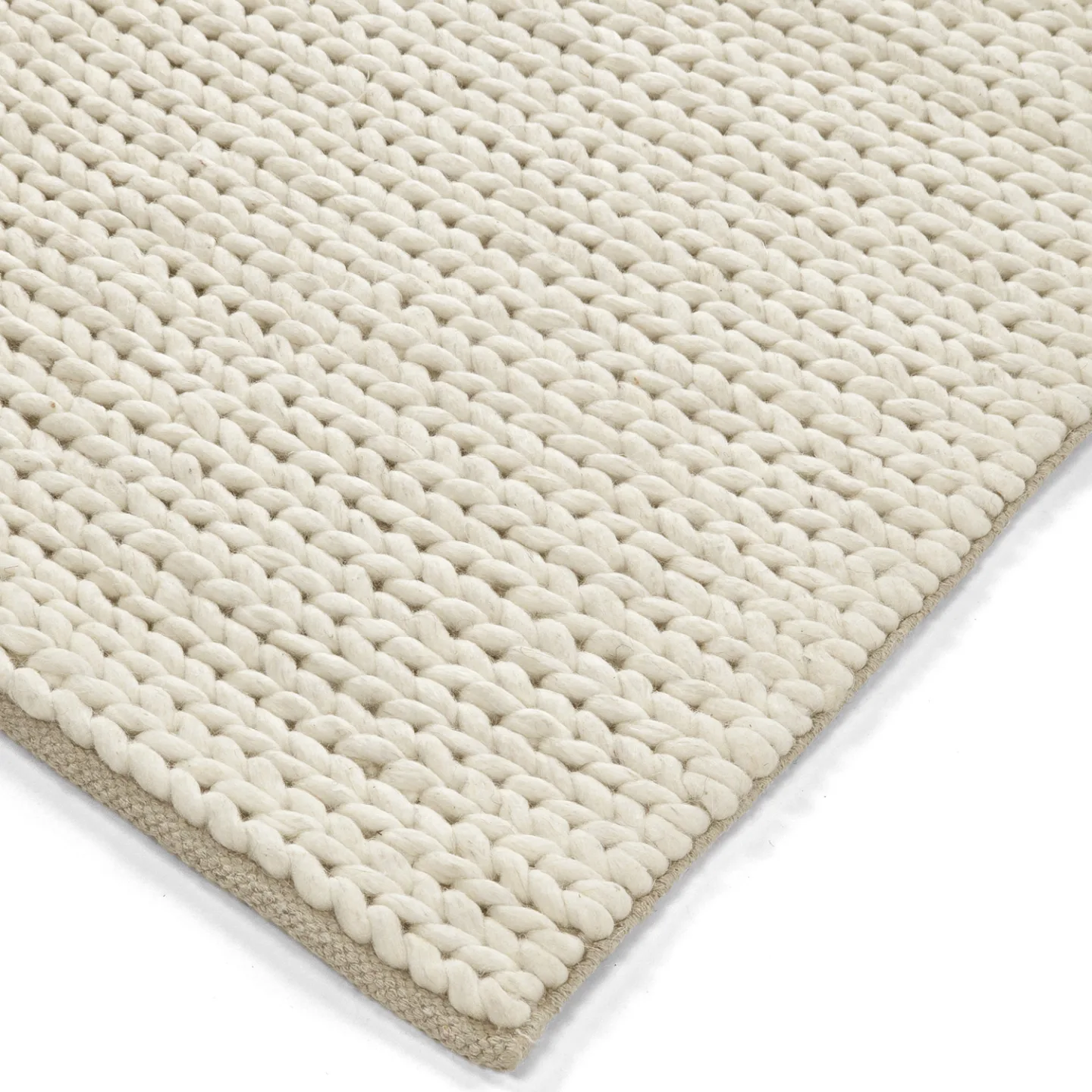 Ullteppe - Talvia Braided Wool (off-white) (Størrelse: 80 x 150 cm)