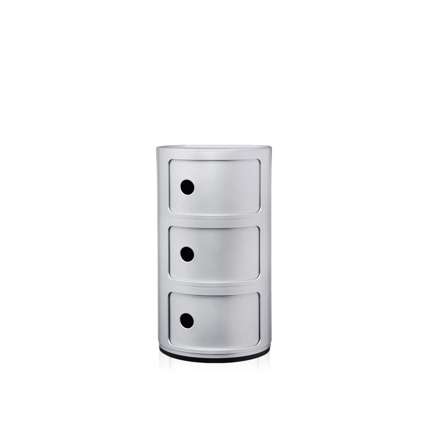 Kartell - Componibili 4967, Silver, 3 Compartments - Hurtsar - Anna Castelli Ferrieri - Silver - Plast